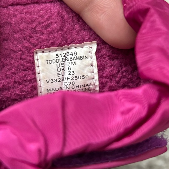 Lands' End Kids' Purple and Pink Snow Boots Toddler Girl 7 Skiing Snowboarding - Picture 8 of 8